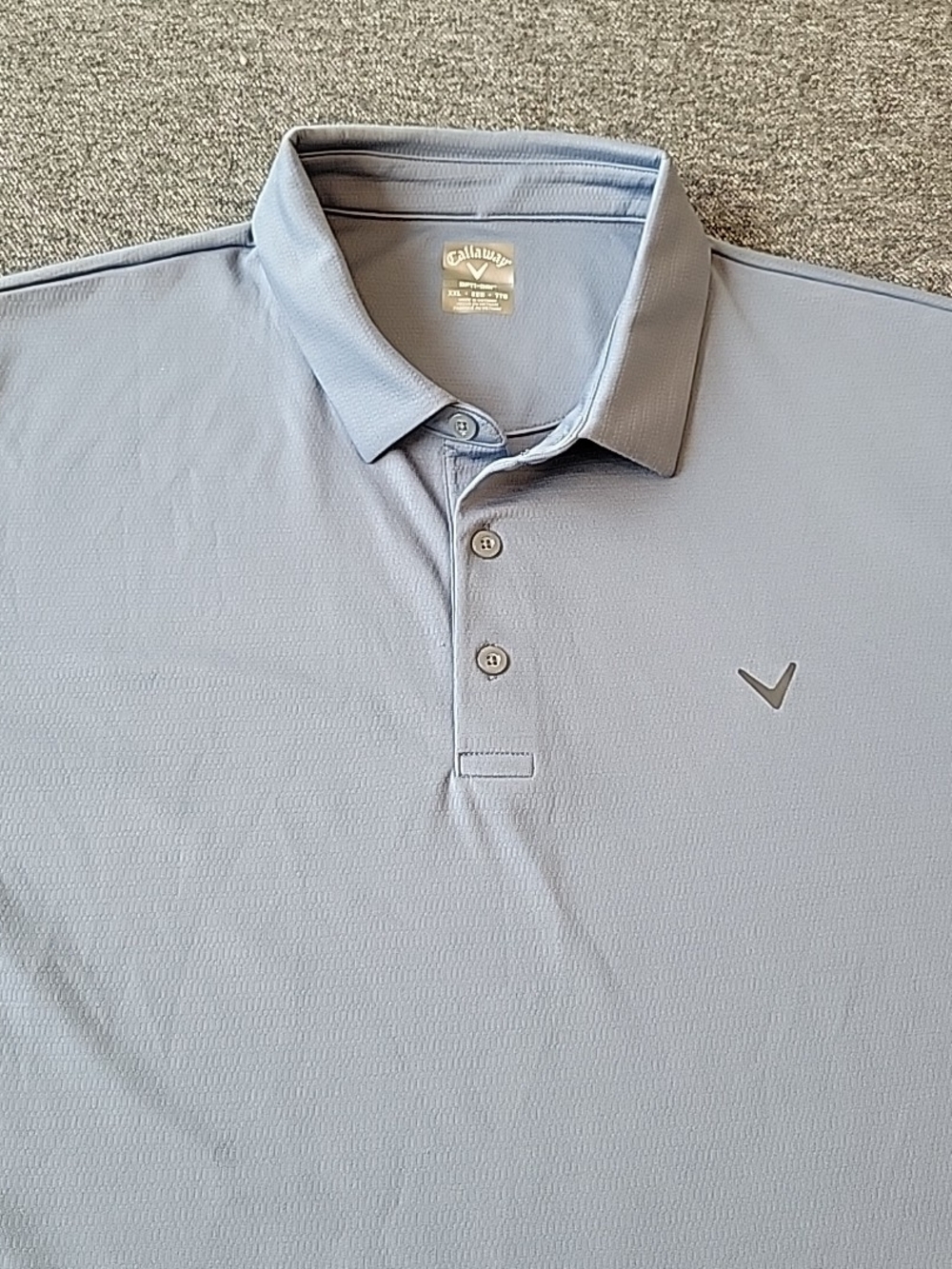 Callaway Polo Shirt Men's 2XL Opti Dri Blue Golf Performance Stretch Casual - Picture 3 of 7